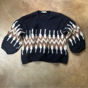 Zara Nordic Oversized Wool blend Sweater M